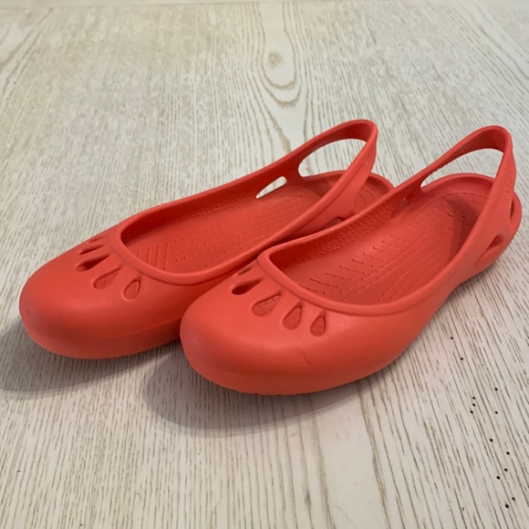 CROCS Shoes Crocs Womens Kadee Slingback Flats Peach Orangeish Pink